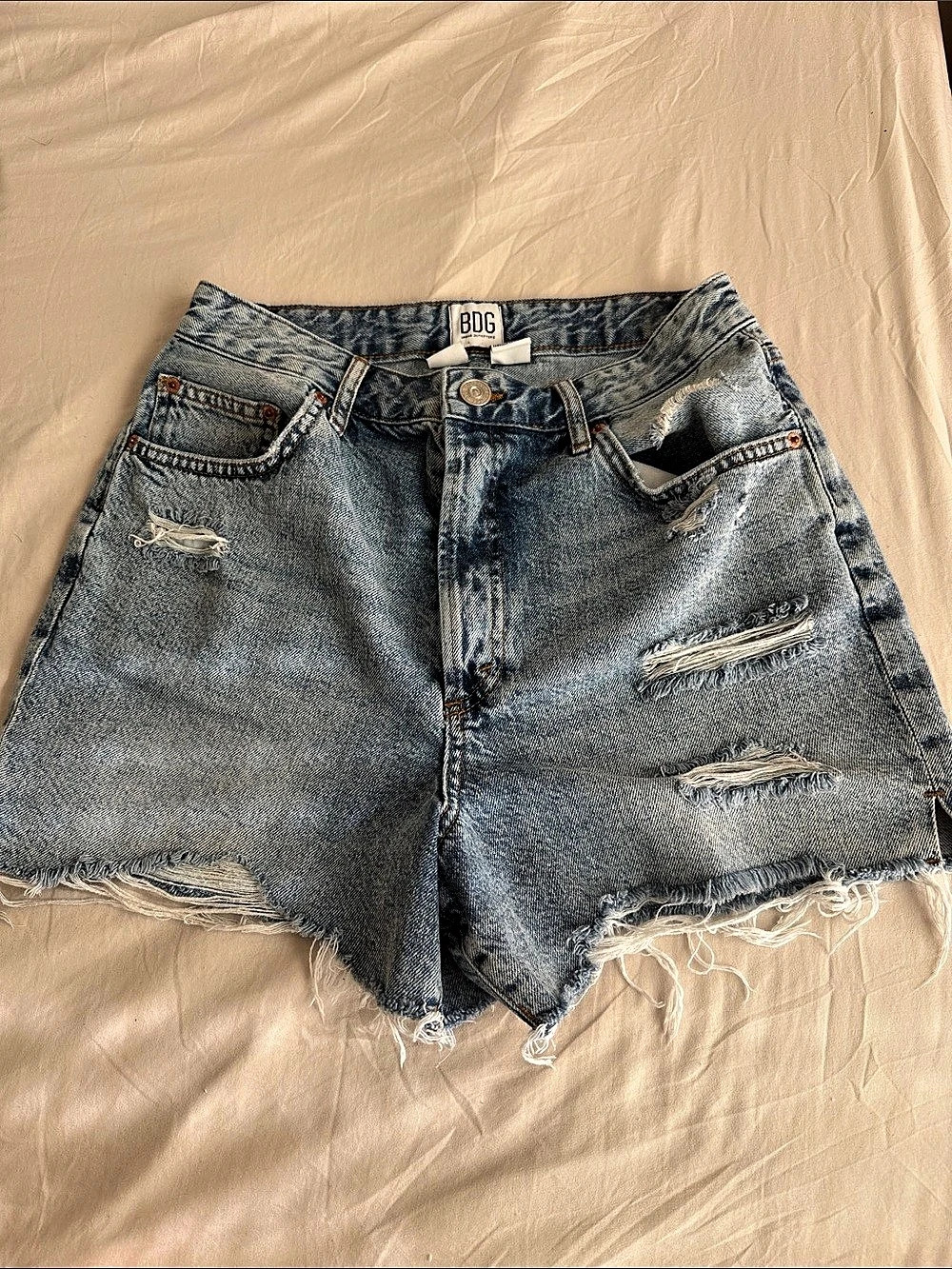 BDG Surf Short Distressed Denim Jean Shorts Waist 28